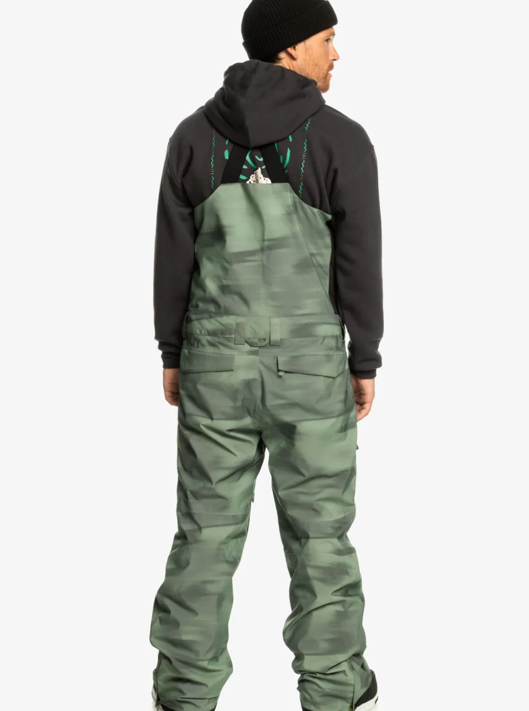Cheap Quiksilver Utility Technical Snow Bib Pants Break Off Laurel Wreath