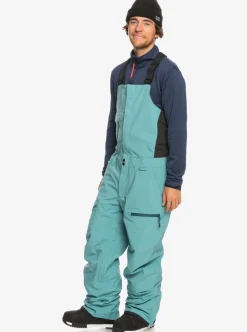 Best Sale Quiksilver Utility Technical Snow Bib Pants Brittany Blue