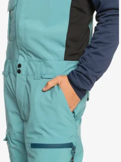 Best Sale Quiksilver Utility Technical Snow Bib Pants Brittany Blue