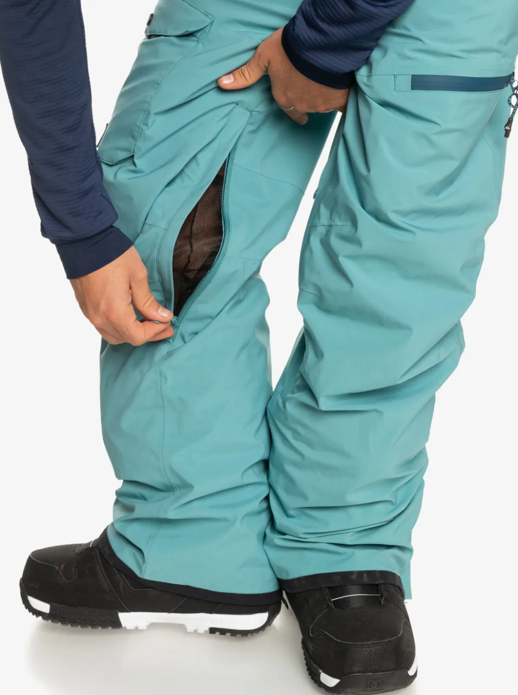 Best Sale Quiksilver Utility Technical Snow Bib Pants Brittany Blue