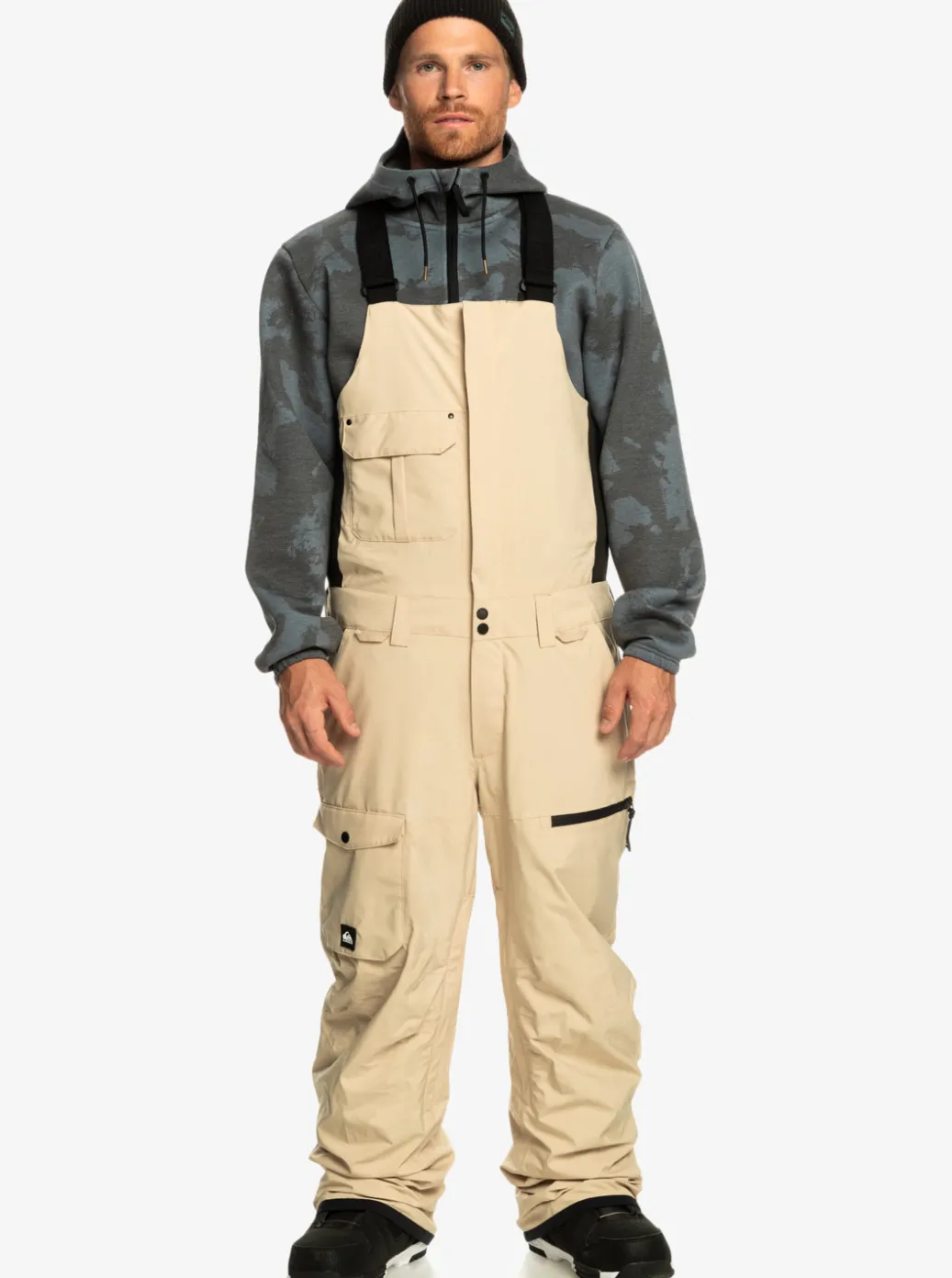 Best Quiksilver Utility Technical Snow Bib Pants Pale Khaki