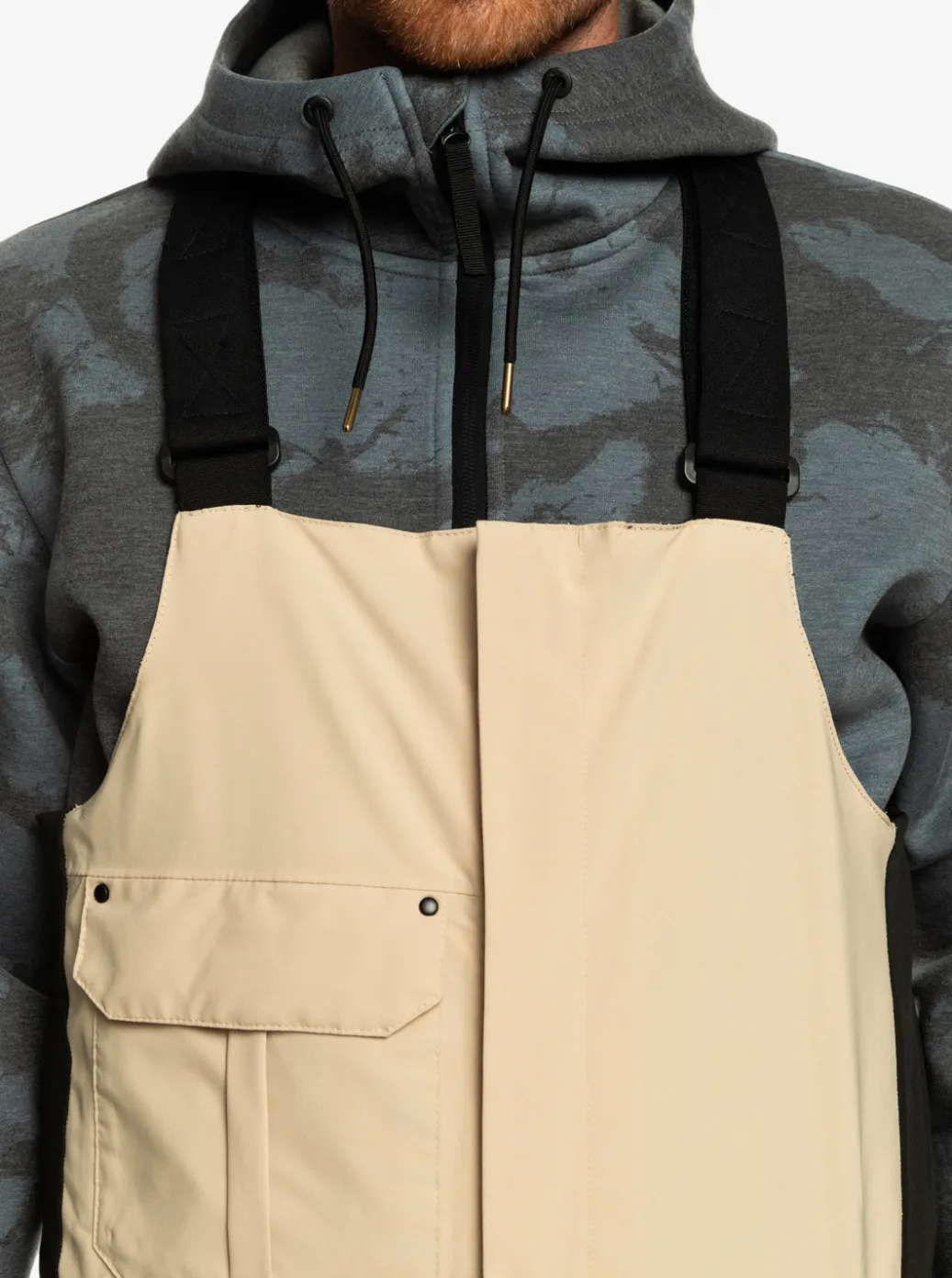 Best Quiksilver Utility Technical Snow Bib Pants Pale Khaki