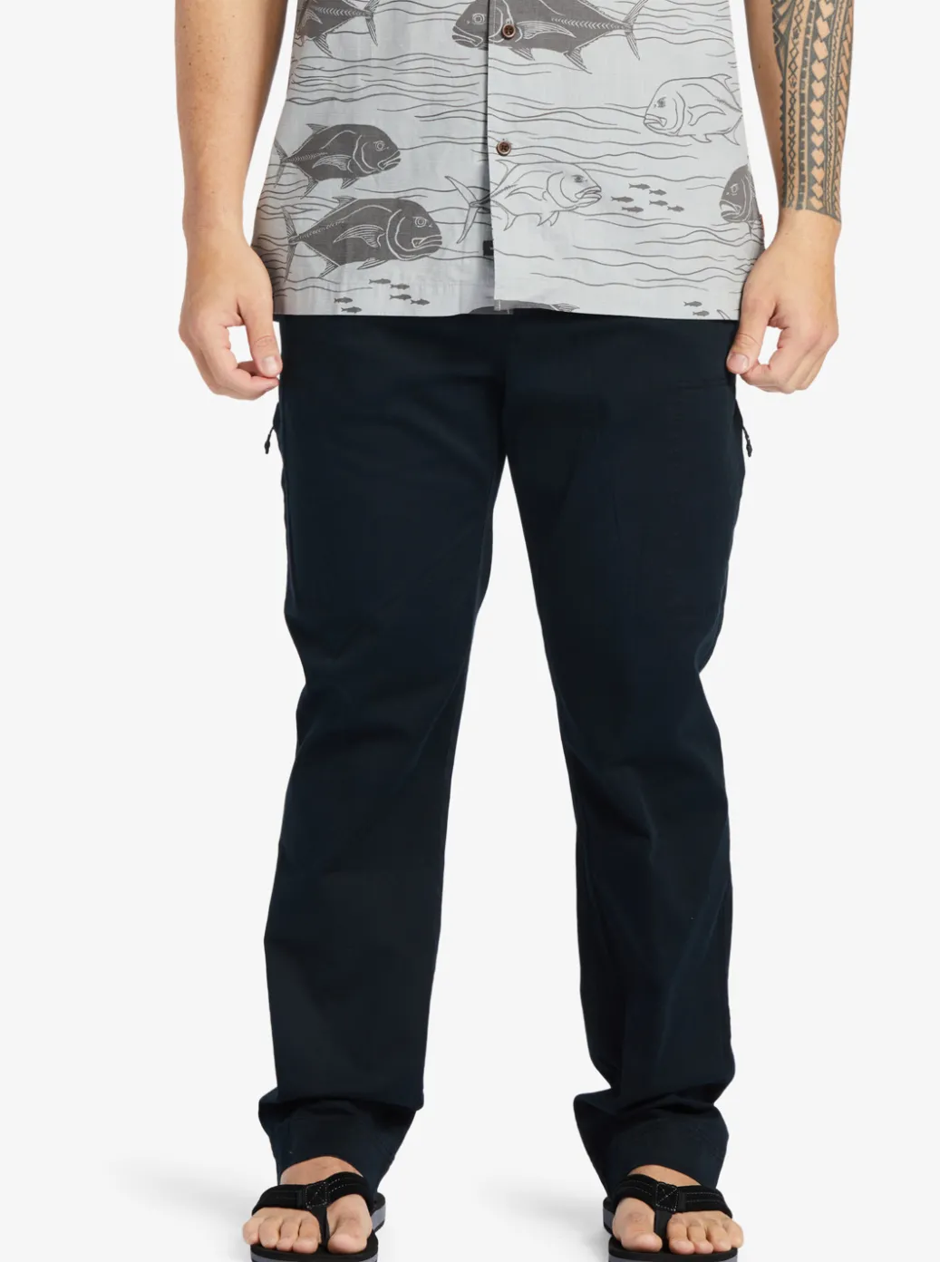 Sale Quiksilver Waterman After Surf Elastic Waist Pants Black