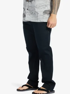 Sale Quiksilver Waterman After Surf Elastic Waist Pants Black