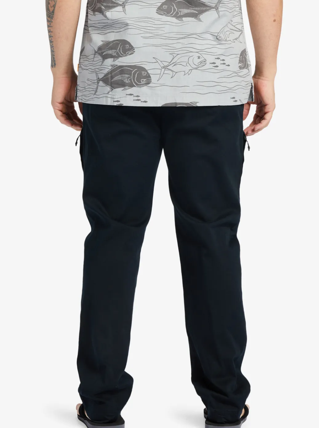 Sale Quiksilver Waterman After Surf Elastic Waist Pants Black