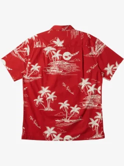 Discount Quiksilver Waterman Ahi Holiday Woven Shirt Ahi Holiday Aura Orange