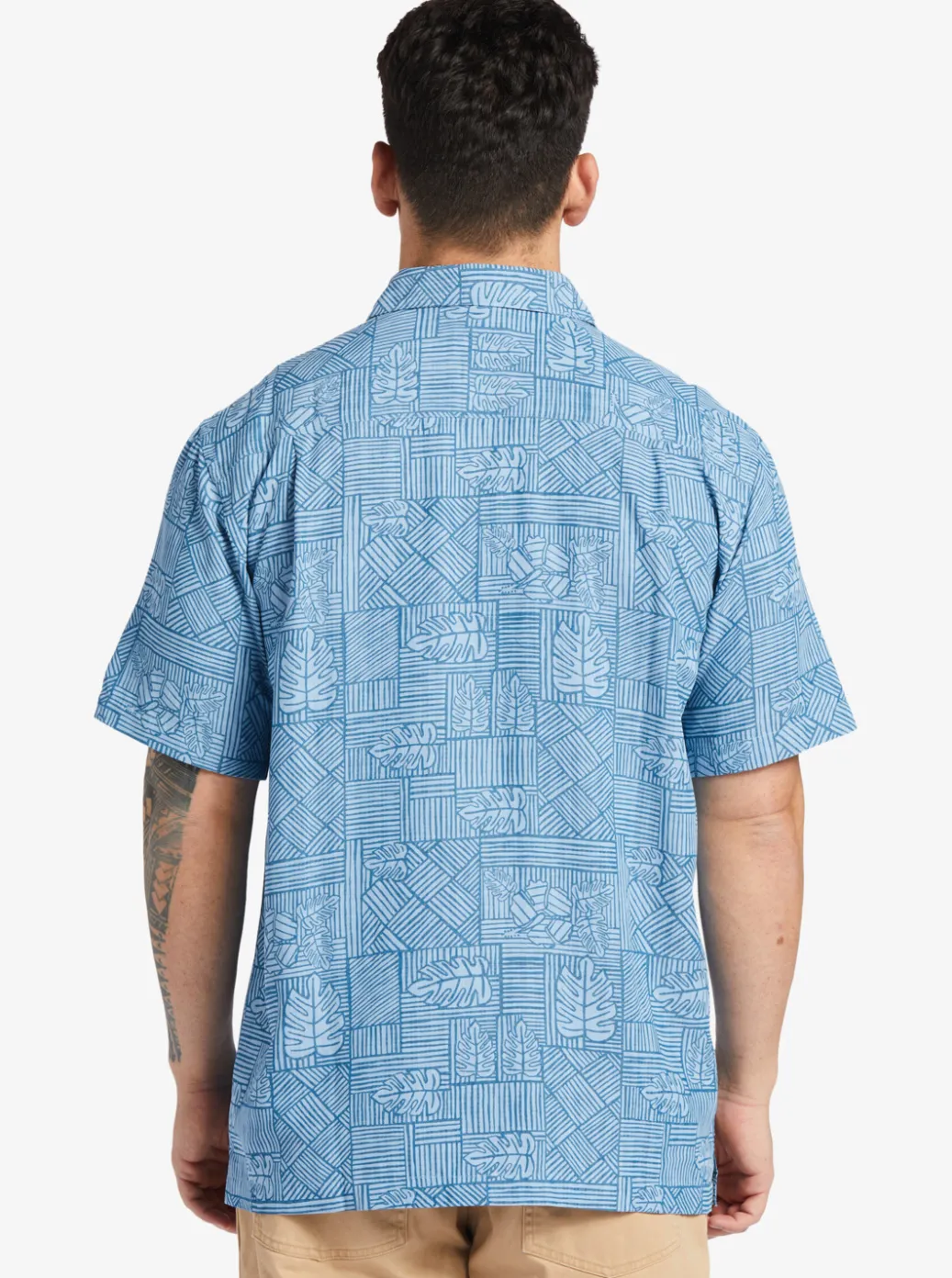 Sale Quiksilver Waterman Amazed Palm Woven Shirt Seaport Amazed Palm