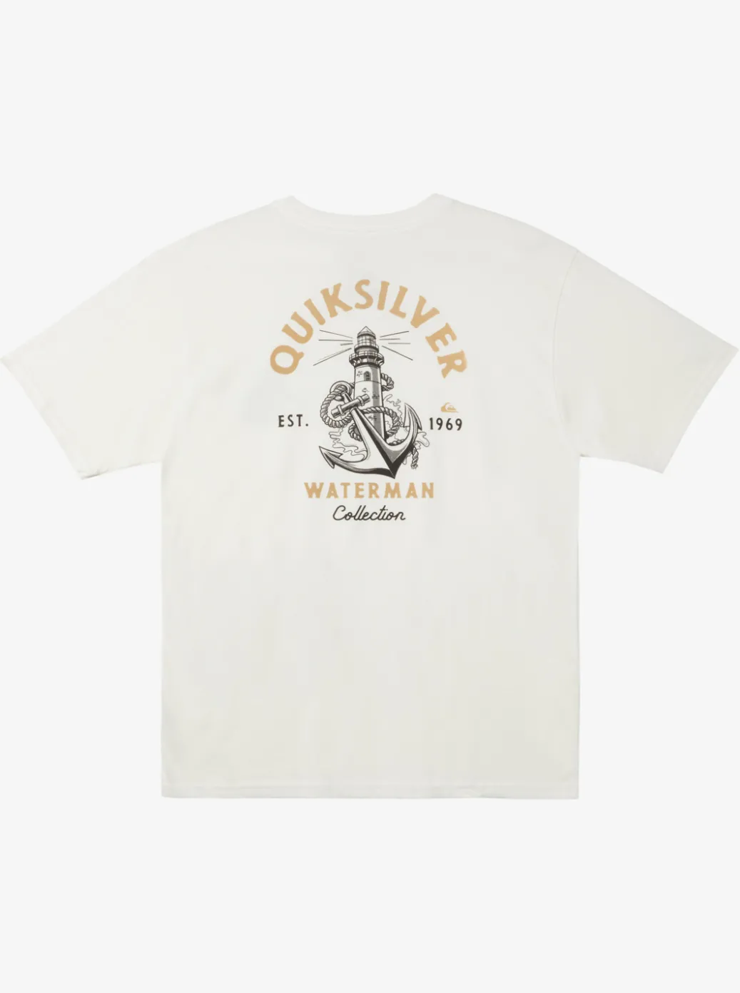 Clearance Quiksilver Waterman Anchors Away Qt-Shirt Snow White