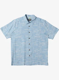 Flash Sale Quiksilver Waterman Bento Woven Shirt Bento Dusk Blue