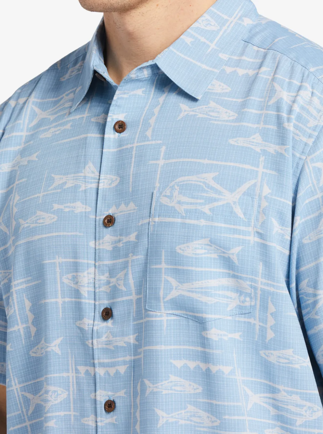 Flash Sale Quiksilver Waterman Bento Woven Shirt Bento Dusk Blue