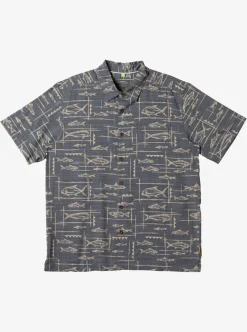 Sale Quiksilver Waterman Bento Woven Shirt Bento Black