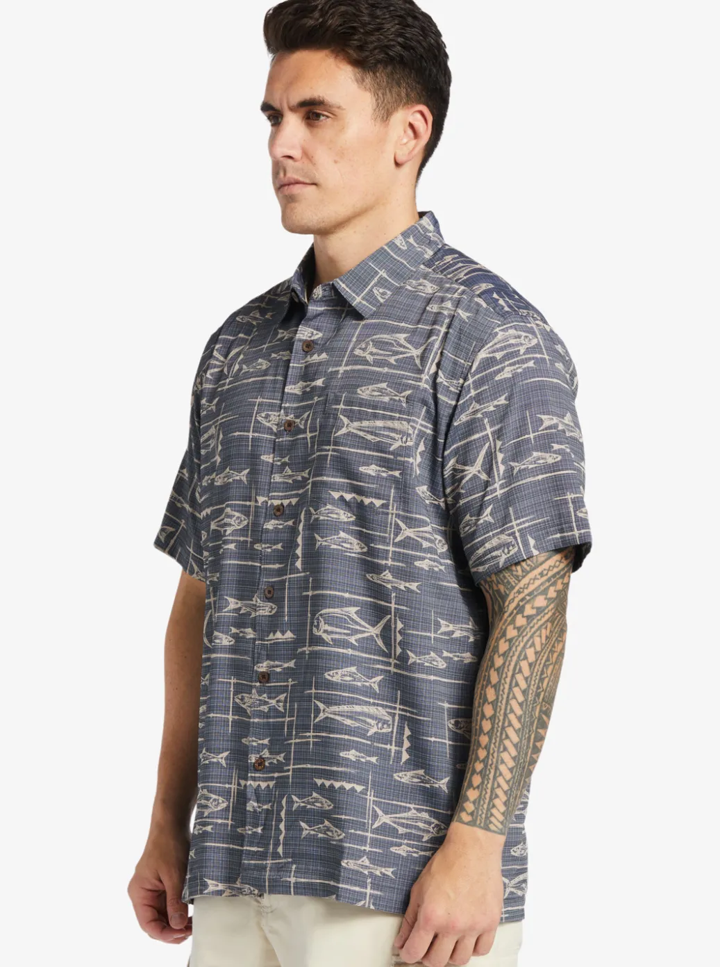 Sale Quiksilver Waterman Bento Woven Shirt Bento Black