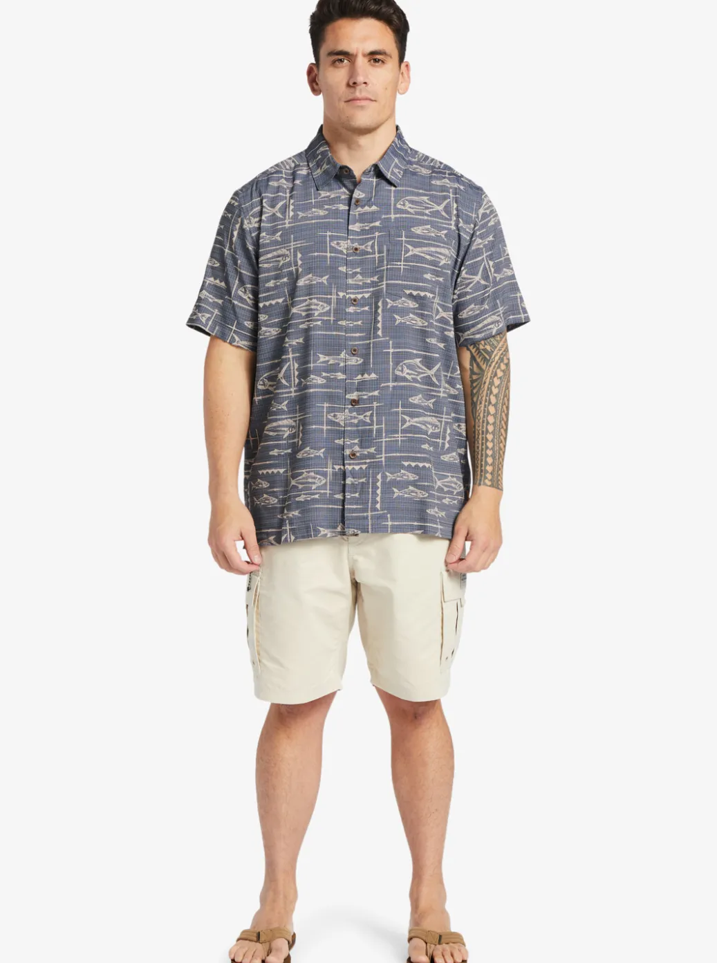 Sale Quiksilver Waterman Bento Woven Shirt Bento Black