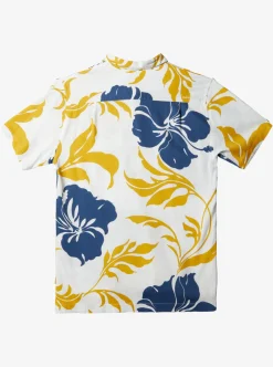 Hot Quiksilver Waterman Big Charmer Short Sleeve Shirt Antique White Big Charmer