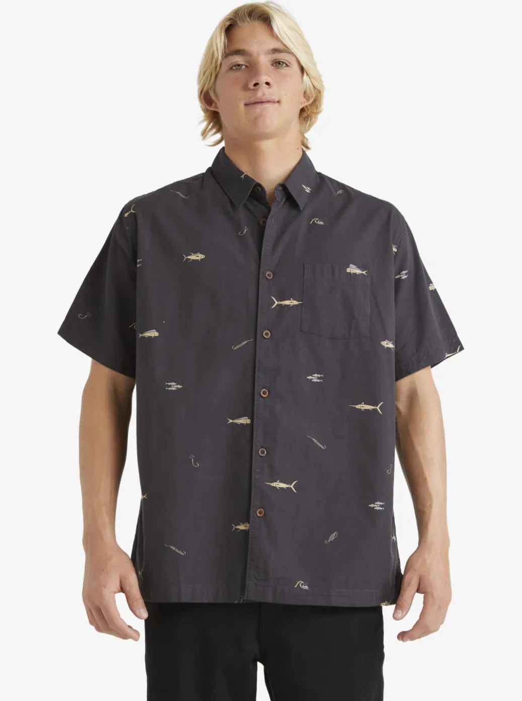 Cheap Quiksilver Waterman Big Pond Woven Shirt Big Pond Tarmac
