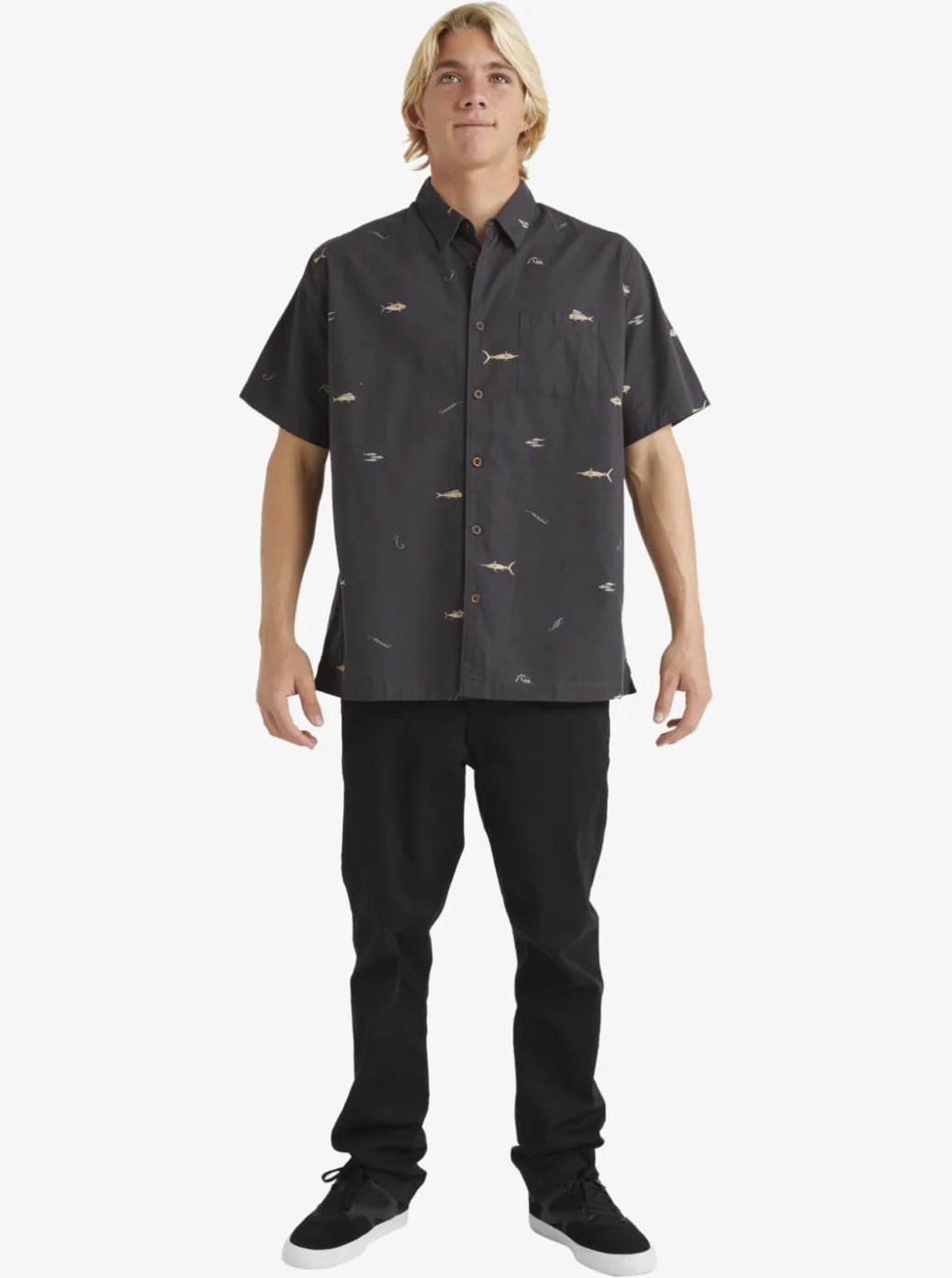 Cheap Quiksilver Waterman Big Pond Woven Shirt Big Pond Tarmac