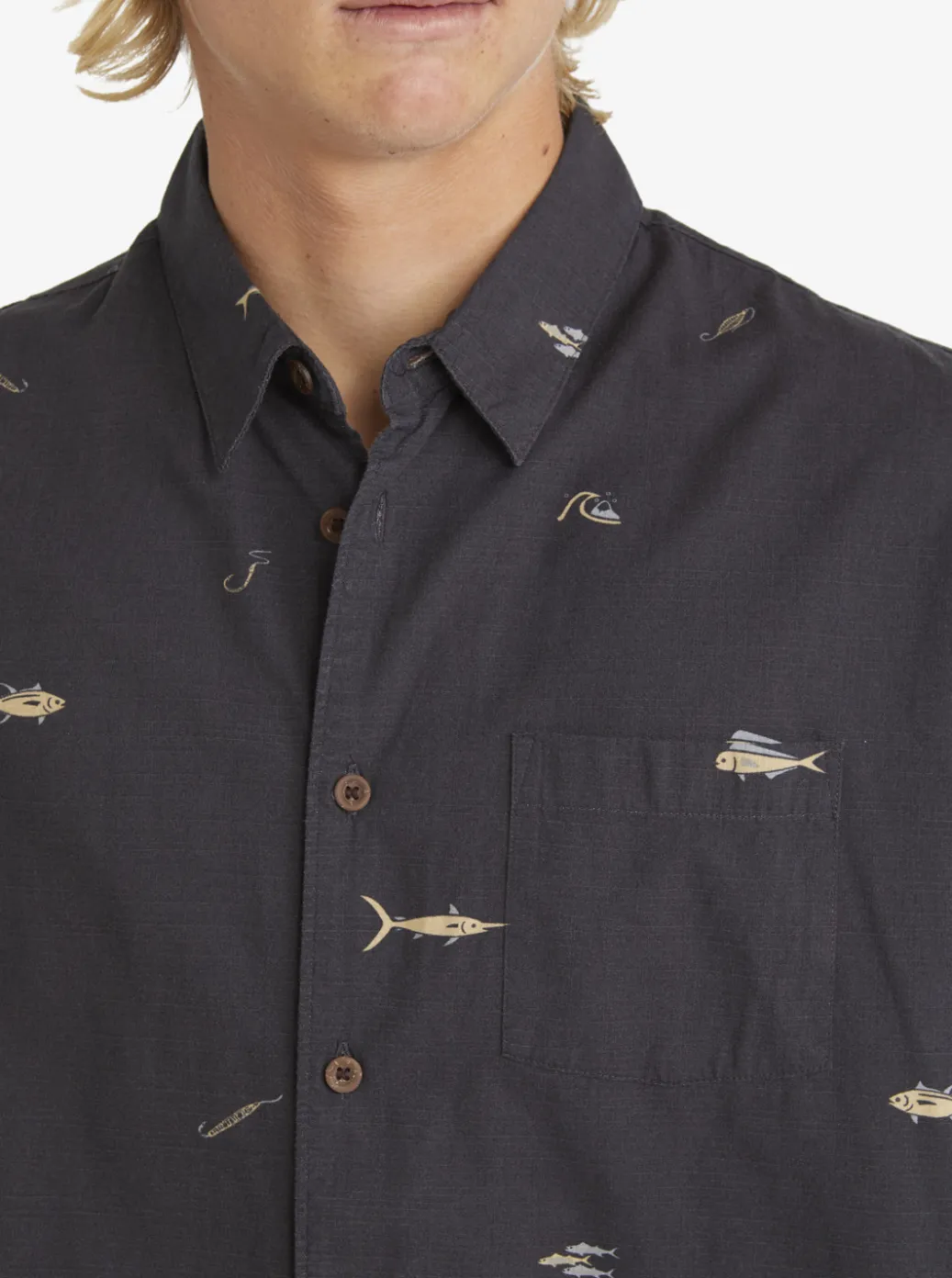 Cheap Quiksilver Waterman Big Pond Woven Shirt Big Pond Tarmac