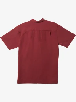 Shop Quiksilver Waterman Centinela Premium Anti-Wrinkle Shirt Ruby Wine Centinela 4