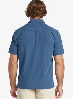 Shop Quiksilver Waterman Centinela Premium Anti-Wrinkle Shirt Midnight Navy Centinella