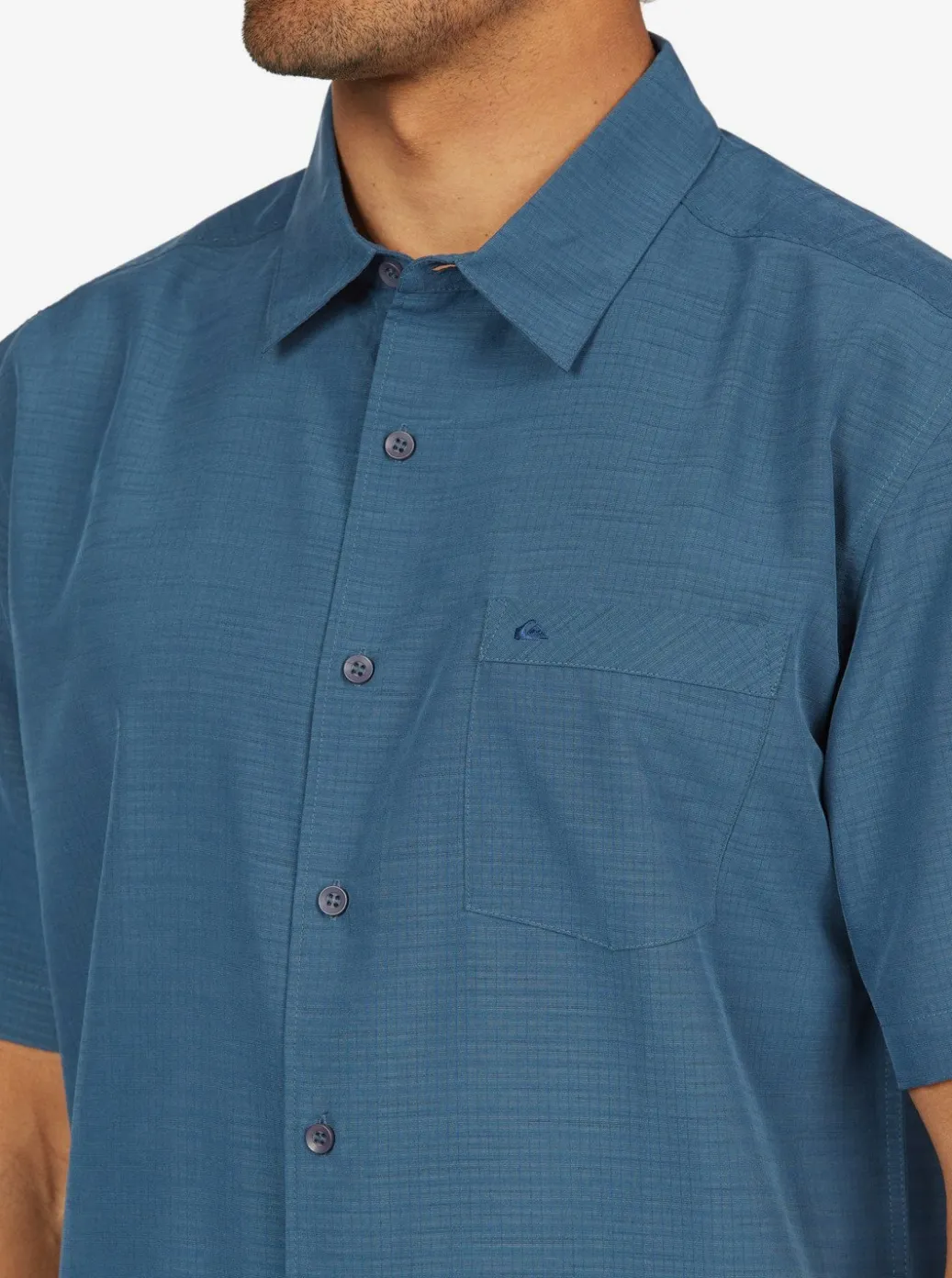 Shop Quiksilver Waterman Centinela Premium Anti-Wrinkle Shirt Midnight Navy Centinella