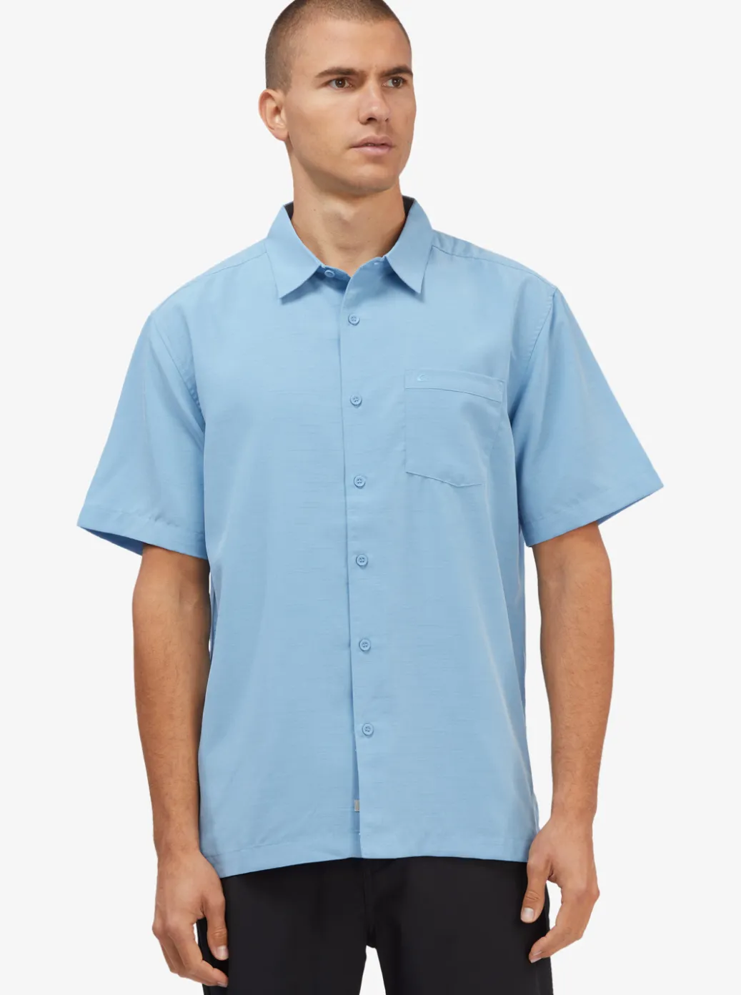 Fashion Quiksilver Waterman Centinela Premium Anti-Wrinkle Shirt Dusk Blue Centinella