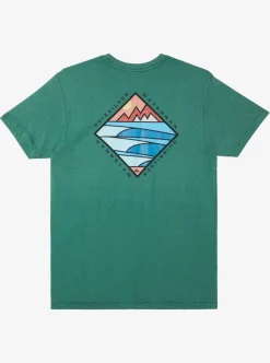 Shop Quiksilver Waterman Cross Chop Qt-Shirt Smoke Pine Heather