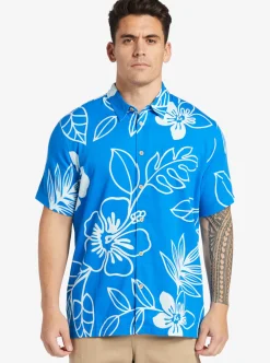 Clearance Quiksilver Waterman Cruise Town Woven Shirt Directoire Blue Cruise Town