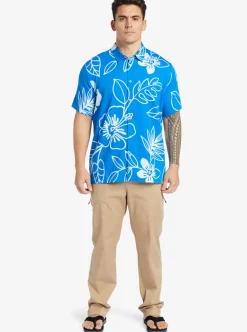 Clearance Quiksilver Waterman Cruise Town Woven Shirt Directoire Blue Cruise Town