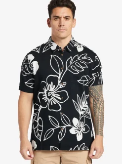 New Quiksilver Waterman Cruise Town Woven Shirt Black Cruise Town