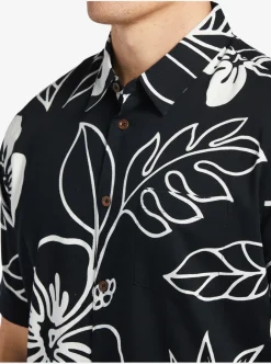 New Quiksilver Waterman Cruise Town Woven Shirt Black Cruise Town