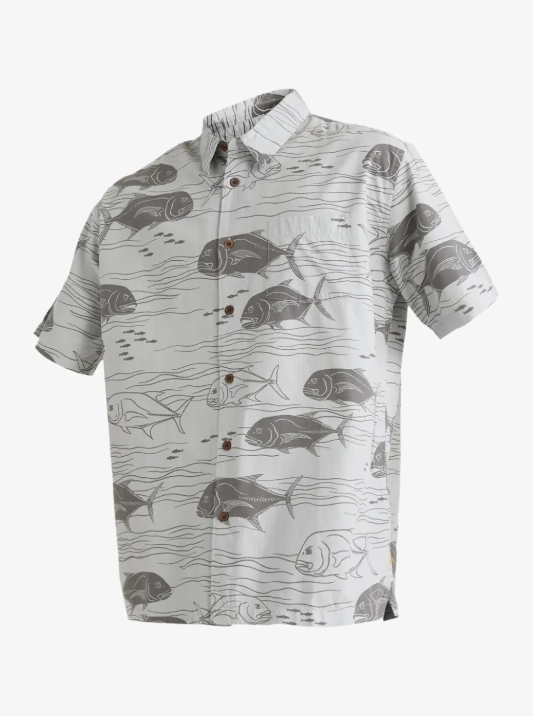Fashion Quiksilver Waterman Dive Sites Woven Shirt Harbor Mist Dive Sites