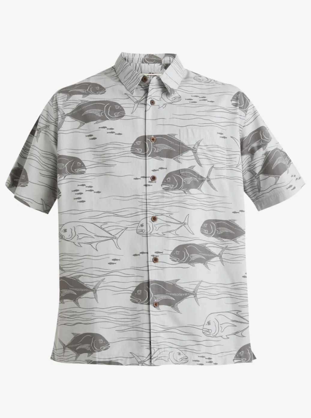 Fashion Quiksilver Waterman Dive Sites Woven Shirt Harbor Mist Dive Sites