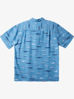 Cheap Quiksilver Waterman Drag Week Technical Short Sleeve Shirt Dusk Blue Drag Week W