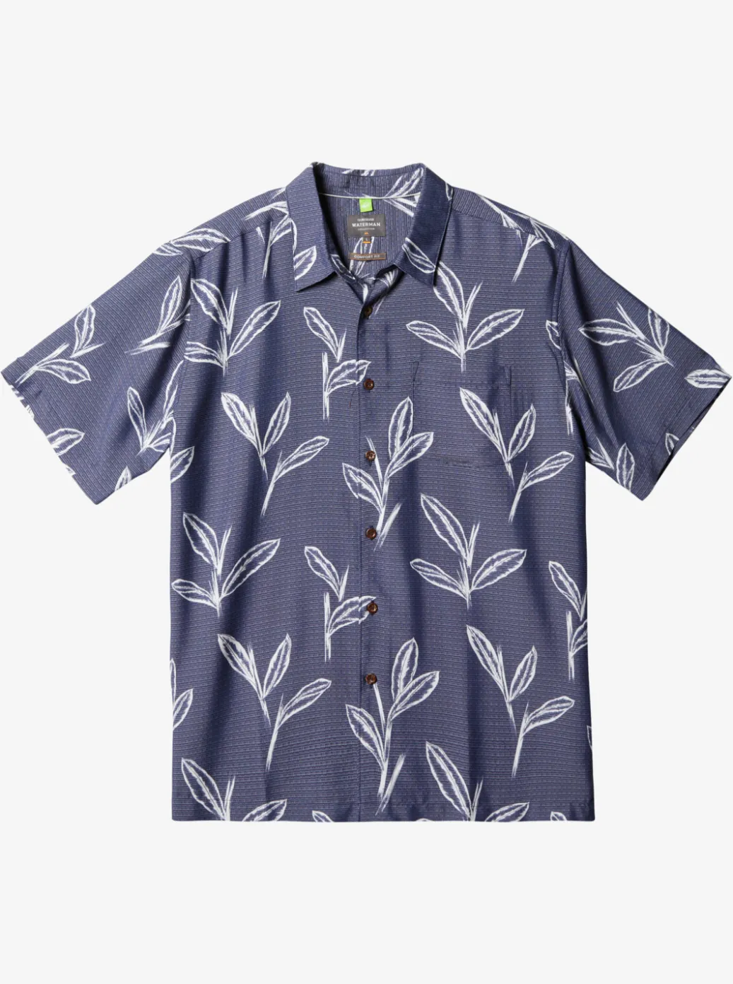 Cheap Quiksilver Waterman Ginger Stalks Short Sleeve Shirt Medieval Blue Ginger Stalks