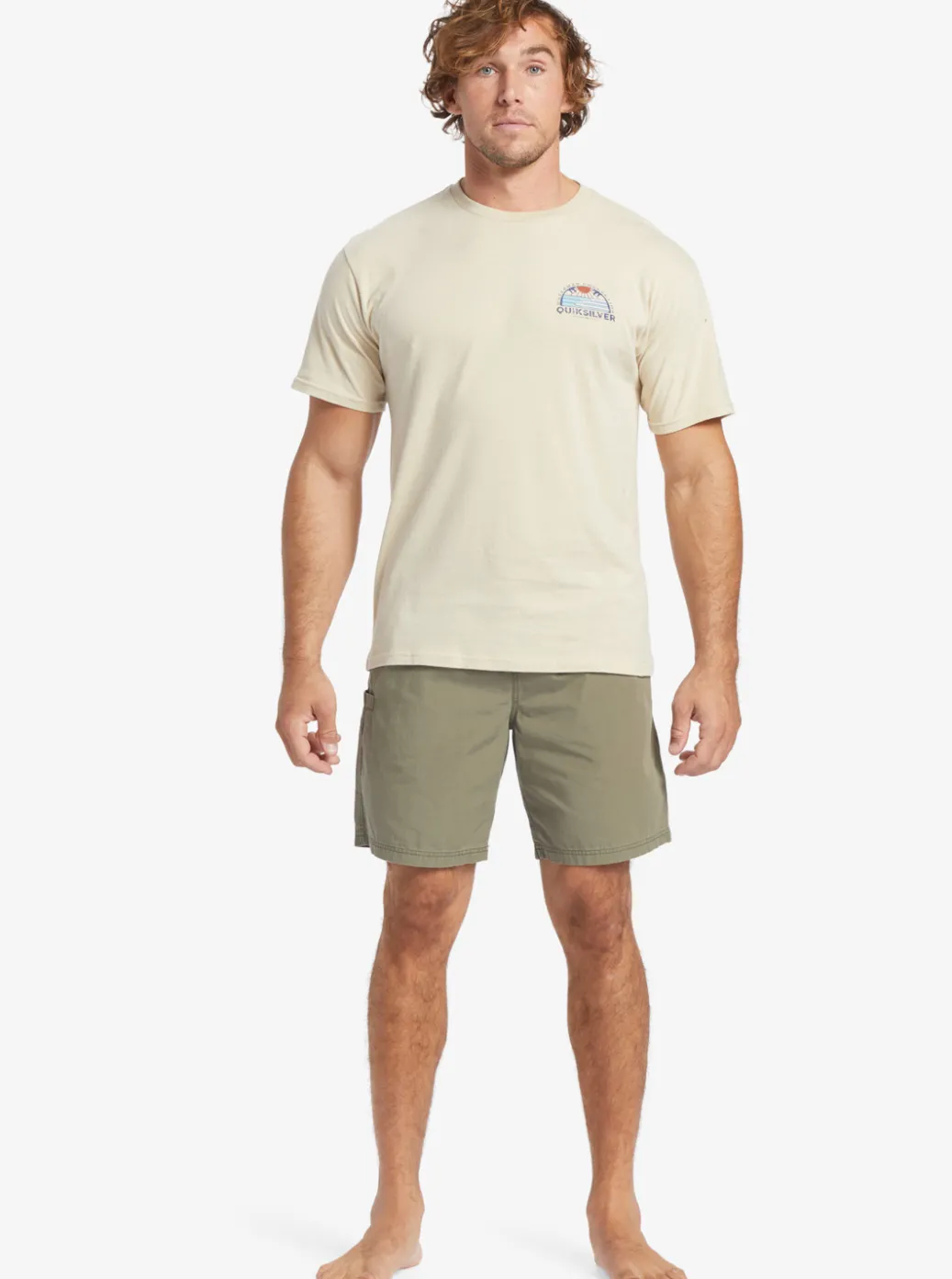 Flash Sale Quiksilver Waterman Last Light Elastic Waist 19" Shorts Dusty Olive
