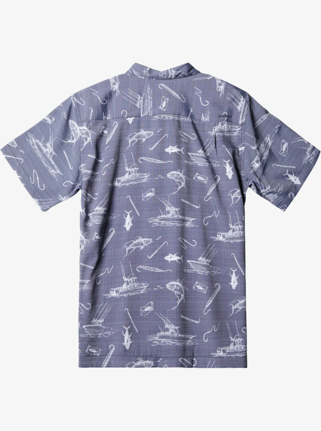 Fashion Quiksilver Waterman Line Spinner Short Sleeve Shirt Medieval Blue Line Spinner