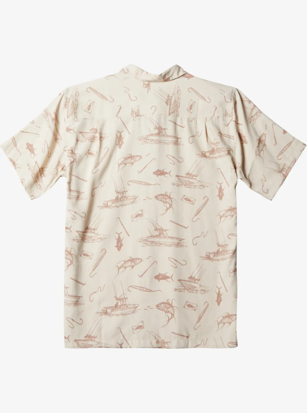 Best Quiksilver Waterman Line Spinner Short Sleeve Shirt Brown Rice Line Spinner