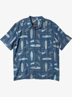 Cheap Quiksilver Waterman Long Boards Woven Shirt Longboards Ensign Blue