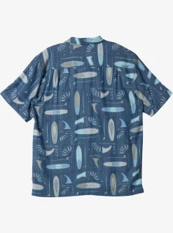 Cheap Quiksilver Waterman Long Boards Woven Shirt Longboards Ensign Blue
