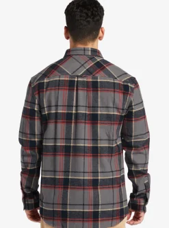 Store Quiksilver Waterman Lower Ridge Flannel Long Sleeve Top Granite Grey Lower Ridge