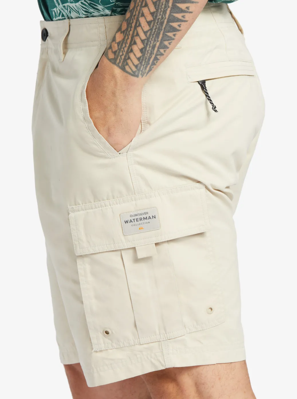 Discount Quiksilver Waterman Maldive Atoll Cargo 20" Shorts Brown Rice