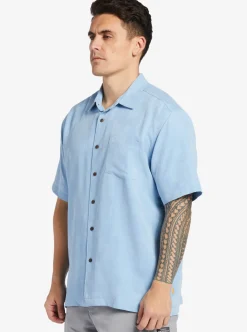 Flash Sale Quiksilver Waterman Manele Bay Short Sleeve Shirt Dusk Blue
