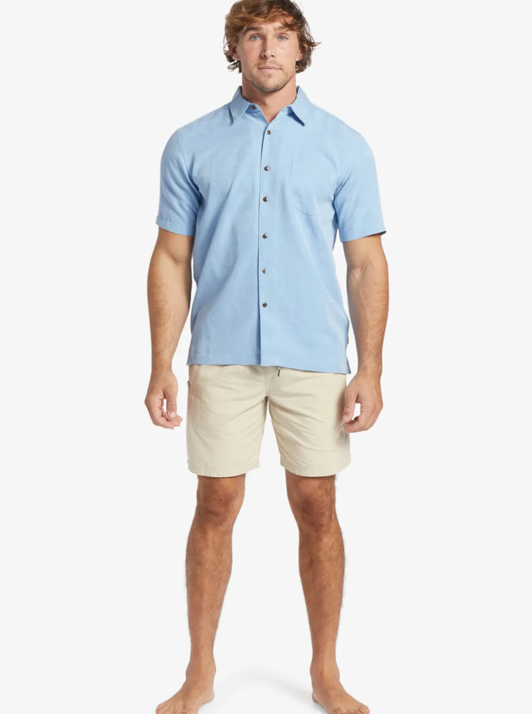 Flash Sale Quiksilver Waterman Manele Bay Short Sleeve Shirt Dusk Blue
