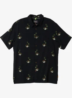 Best Sale Quiksilver Waterman Micronesia Woven Shirt Micronesia Dusk Black