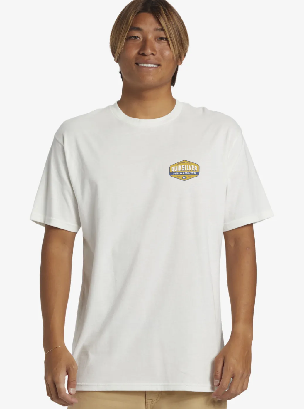 Cheap Quiksilver Waterman Morning Session T-Shirt Snow White