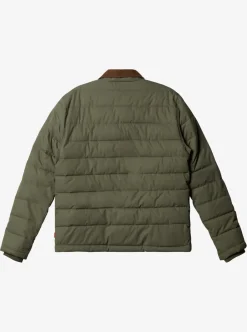 Clearance Quiksilver Waterman Ocean Caves Lightweight Puffer Jacket Dusty Olive