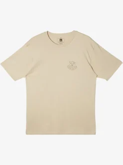 Fashion Quiksilver Waterman Outdoor Livin T-Shirt Brown Rice