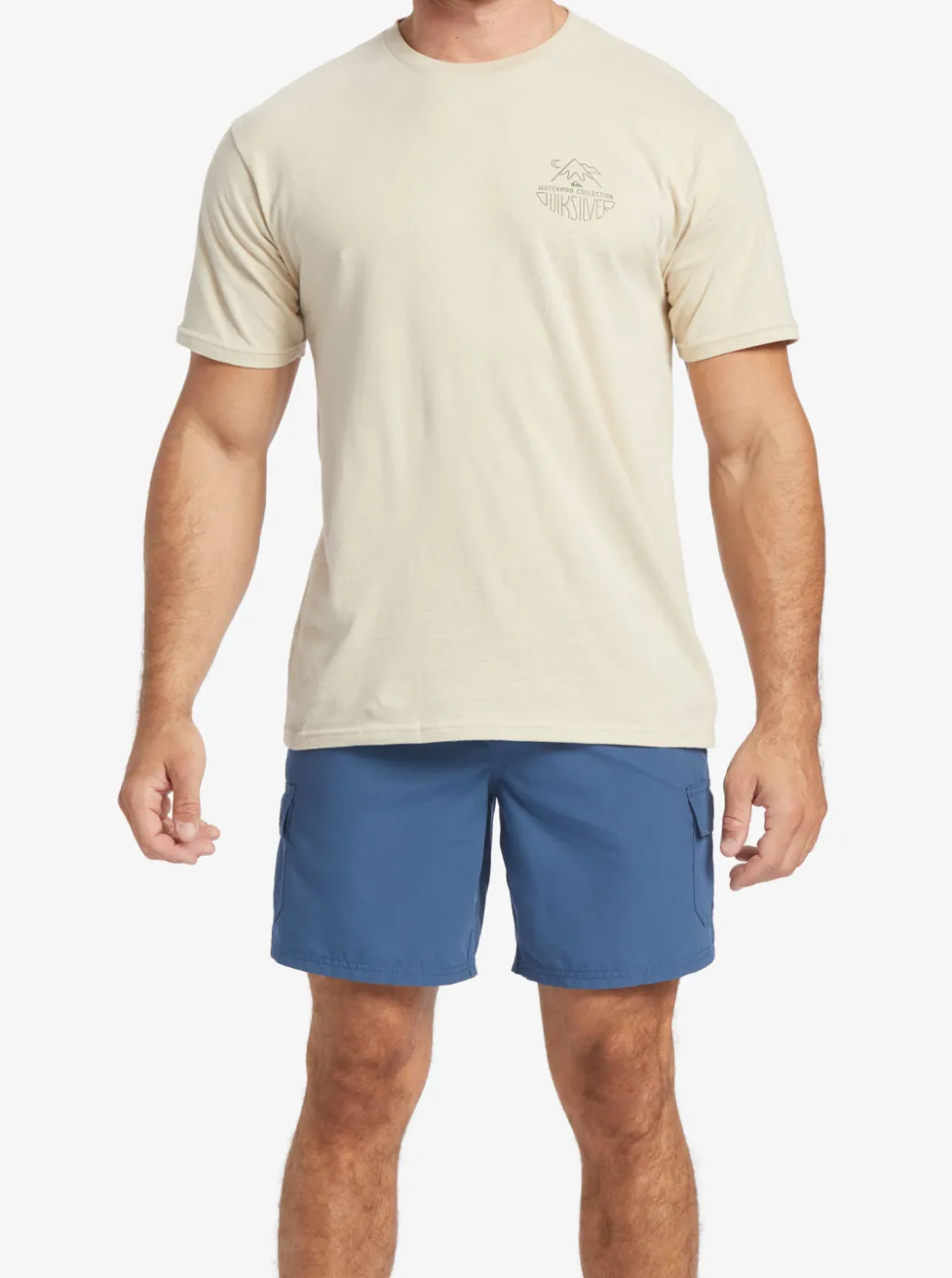 Fashion Quiksilver Waterman Outdoor Livin T-Shirt Brown Rice