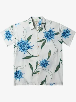 Online Quiksilver Waterman Perfect Bloom Short Sleeve Shirt Antique White Perfect Bloom