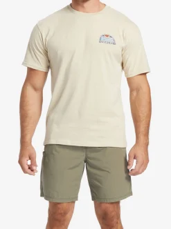 Online Quiksilver Waterman Set View T-Shirt Brown Rice